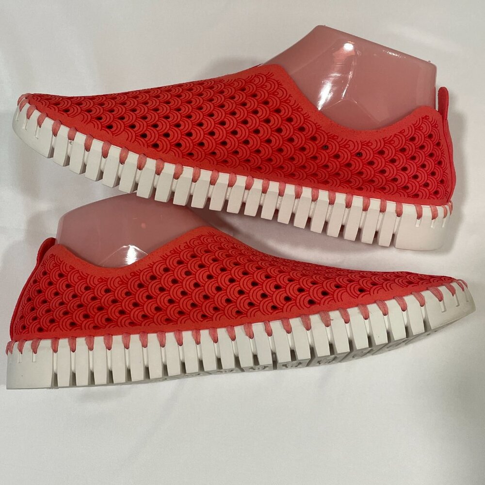 ILSE JACOBSEN HORNBAEK "Tulip 139" Flats Lazercut Slip On Raspberry Size 8.5/9 - Picture 4 of 12